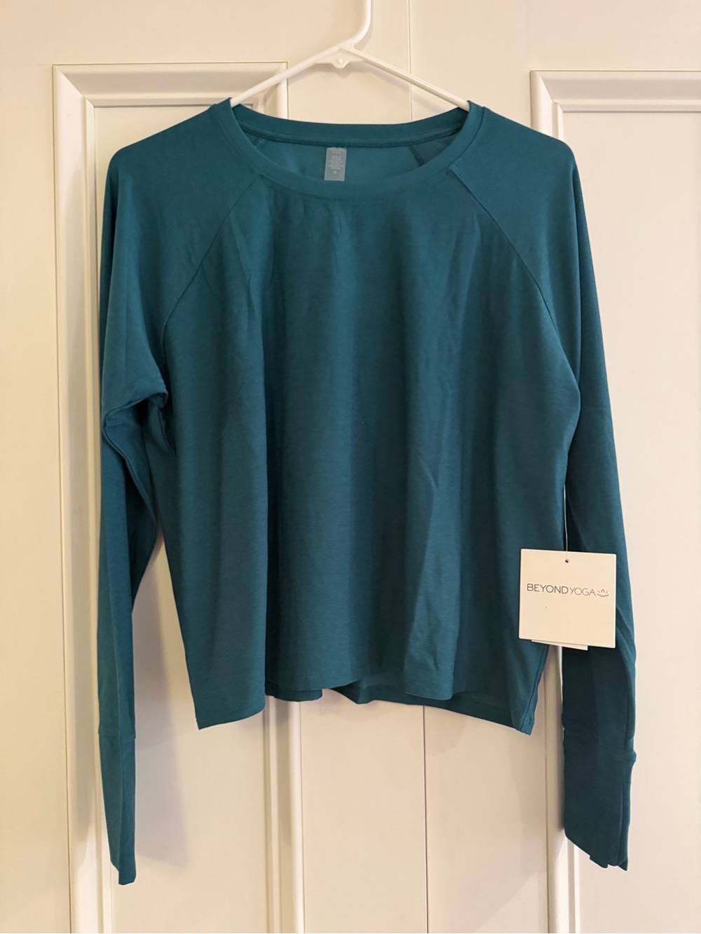 Beyond Yoga Deep Teal Spacedye Pullover, NWT, Size M